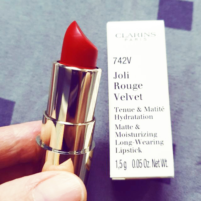 Clarins Joli Rouge Velvet Matte & Moisturizing Lipstick #742V 